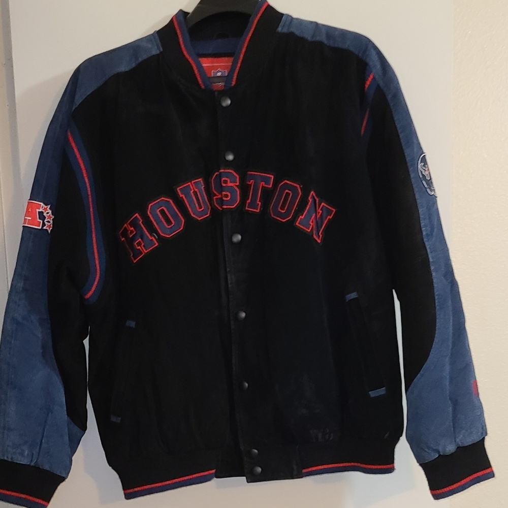 Houston Texans vintage varsity suede Jacket